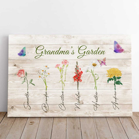 Grandma's Garden Family Gift - Personalized Art Print